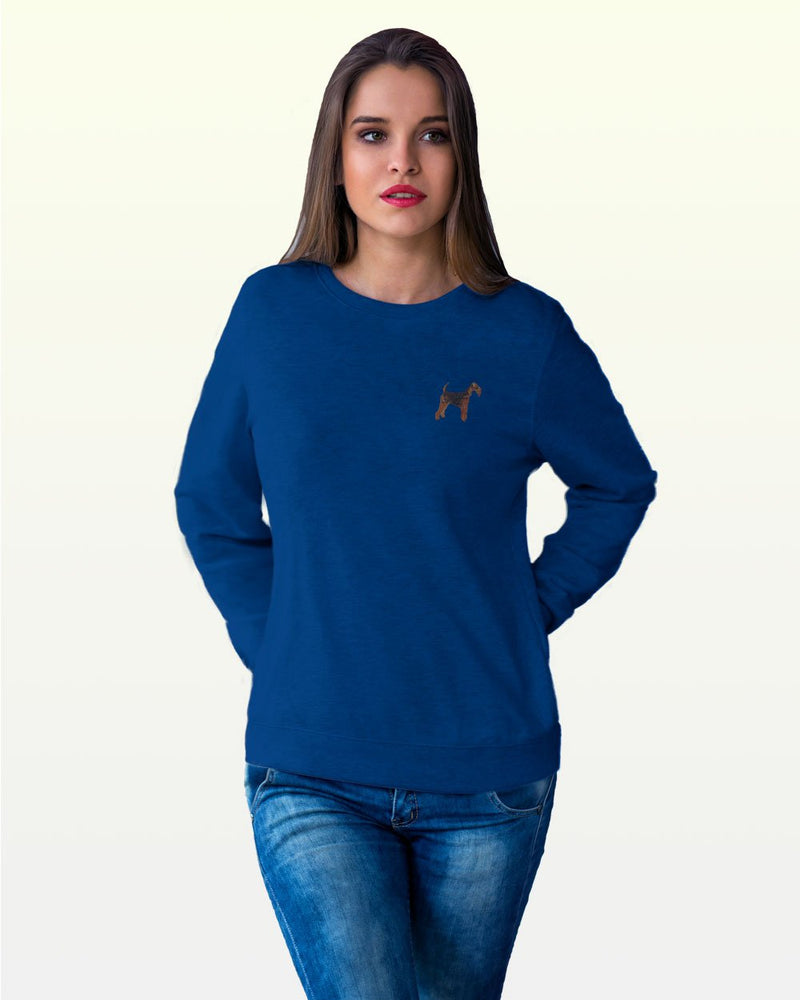 Short Hair Dachshundembroidered cotton sweatshirt