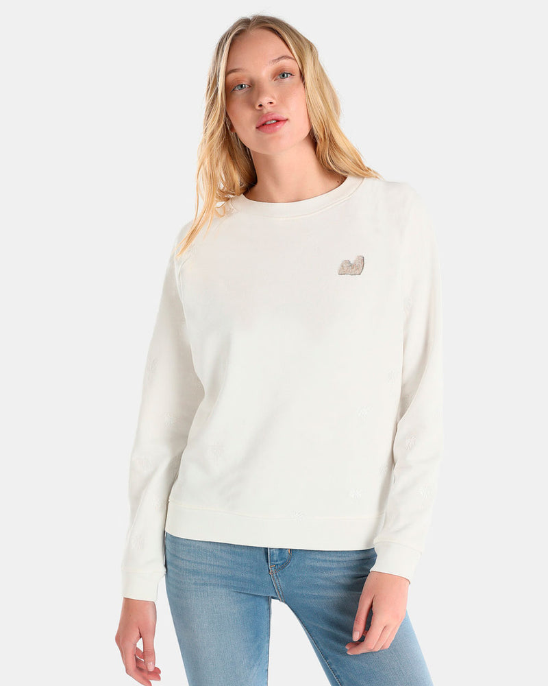 Sudadera de algodón con motivo bordado Lhasa Apso
